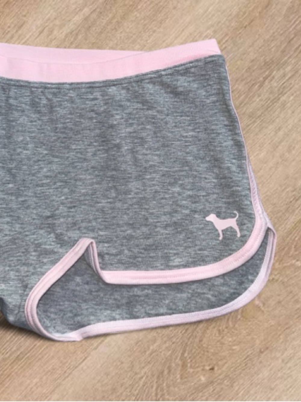 💕 PINK & Gray Y2K Dorm Boyshorts Victoria Secret NWT - Picture 4 of 10